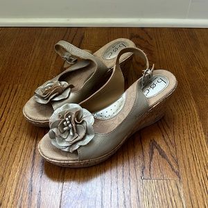 Women’s Leather Wedge Sandals